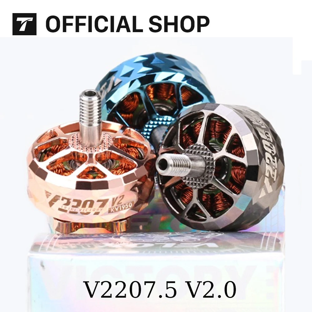 T-MOTOR V2207.5 V2 Veloce Series Pretty Brushless Motor KV1750 KV1950 KV2550 for FPV Drone