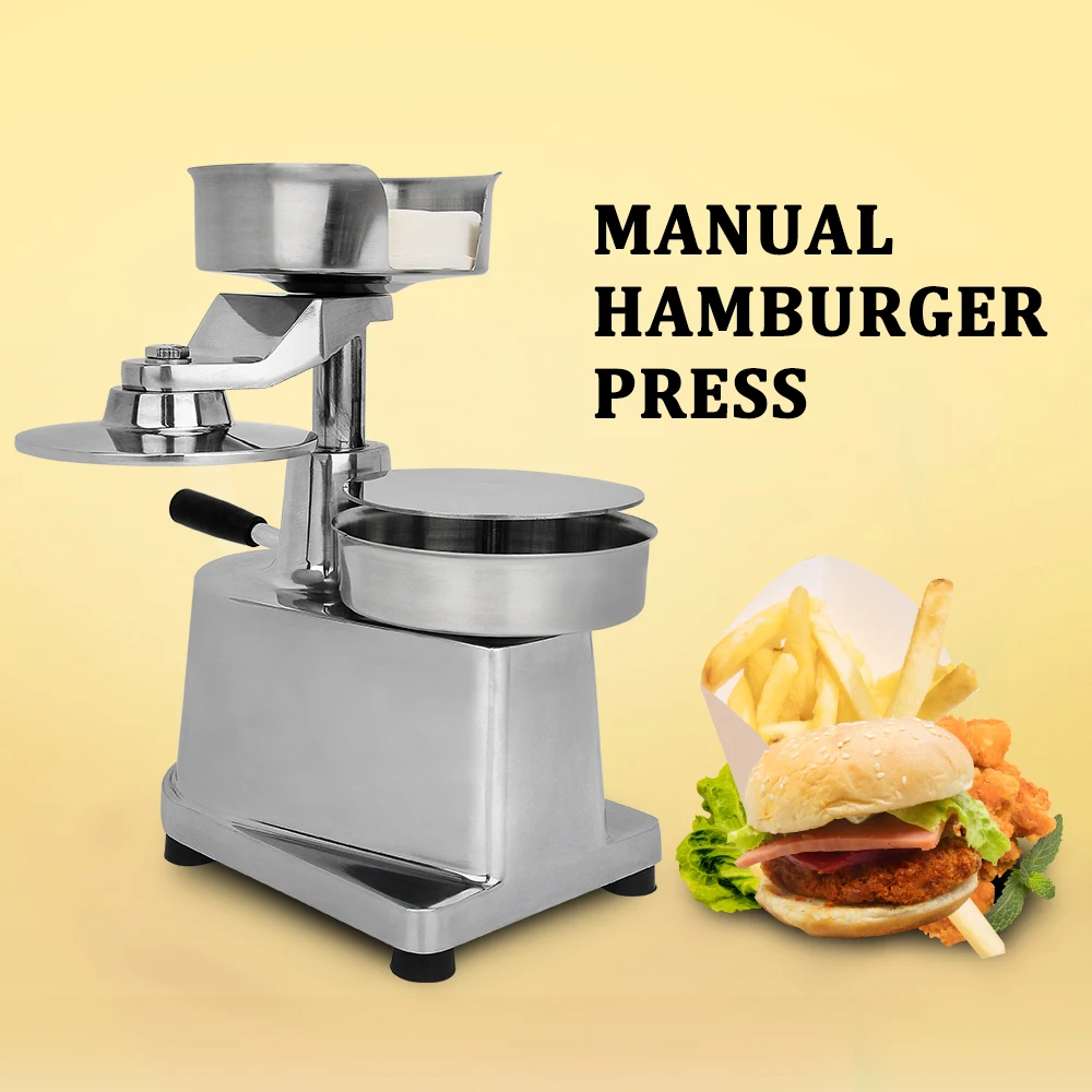 ITOP Hamburger Burger Meat Press Machine&500 Sheets Paper Aluminum Alloy Diameter 10/ 13/ 15 cm  Fast Food Shop Burger Shop Tool