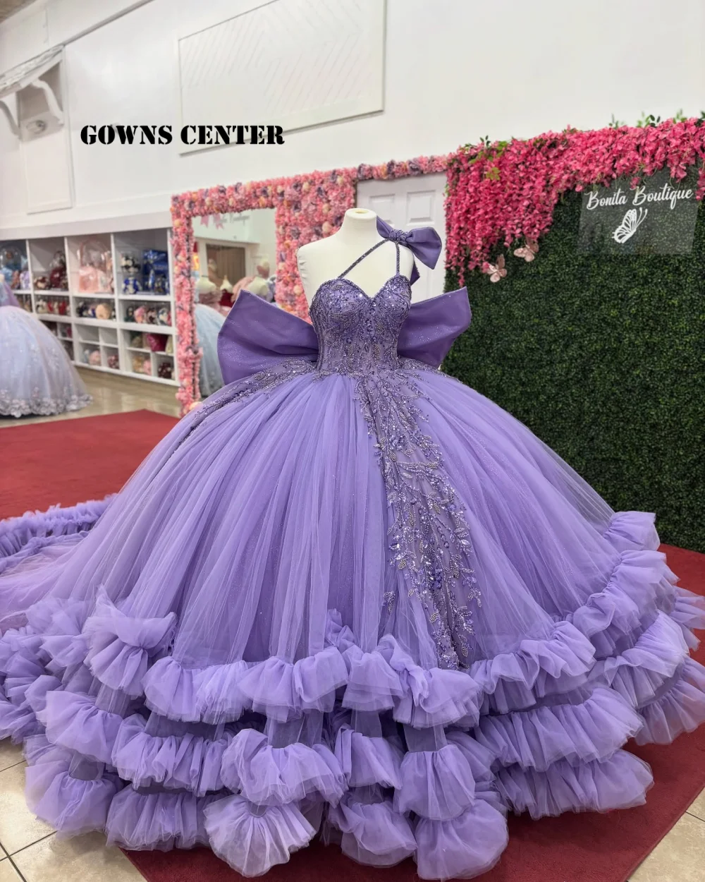 

Pueple Ruched Train Ball Gown Quinceanera Dress Beaded Appliques Sweet 15 Vestidos De 15 Años Customized