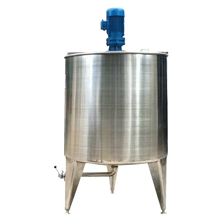 Chemical Juice Soap Heated Double Jacketed Mixing Tank Liters Stainless Steel Mixing Tank With Agitator