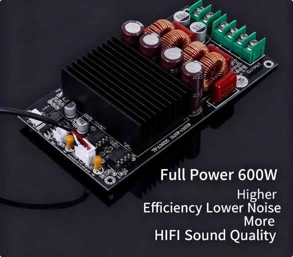 W/ SAMP-100 TPA3255 2x300W (600W Total) Audiophile HIFI Digital Power Amplifier Board – High-Power 2-Channel