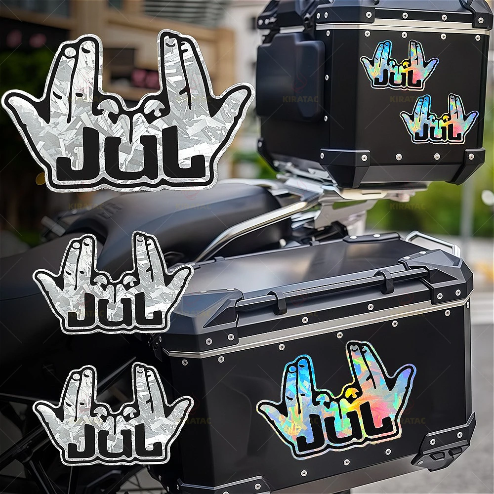 Fun JUL Finger Motorcycle Sticker, Waterproof, Decorative Car Sticker Suitable for Motorcycle Helmets, Scooter Shrouds view 4