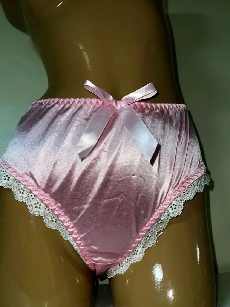 أزياء كروسدرسر وردية مثيرة ولطيفة، فستان خادمة سيسي، ملابس داخلية من الساتان والدانتيل المطوي