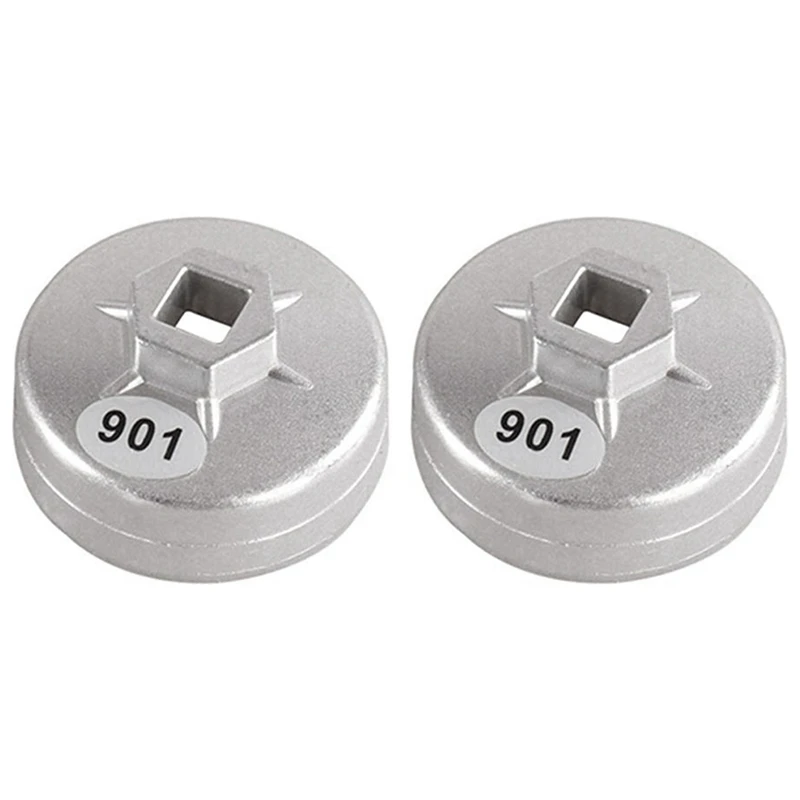 2X 901 14 Flutes Cap Oil Filter Wrench 1/2 Inch Square Drive Oil Filter Tools Filter Socket Wrench Spanner Hand Tool