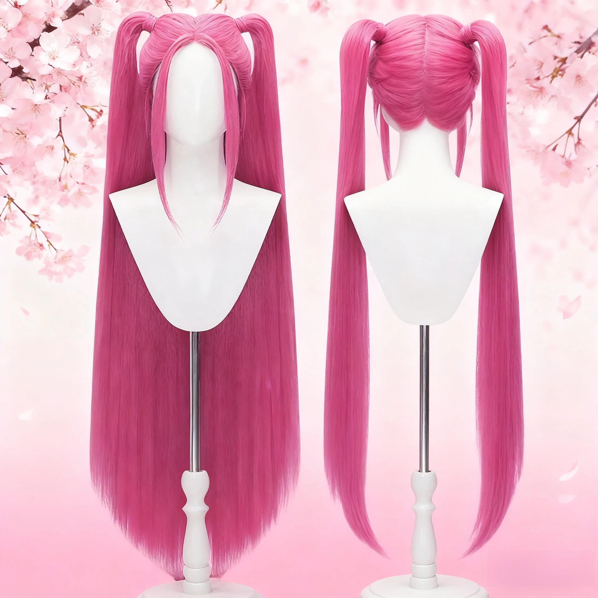 

28 dimensional multi-color anime long hair cosplay wig