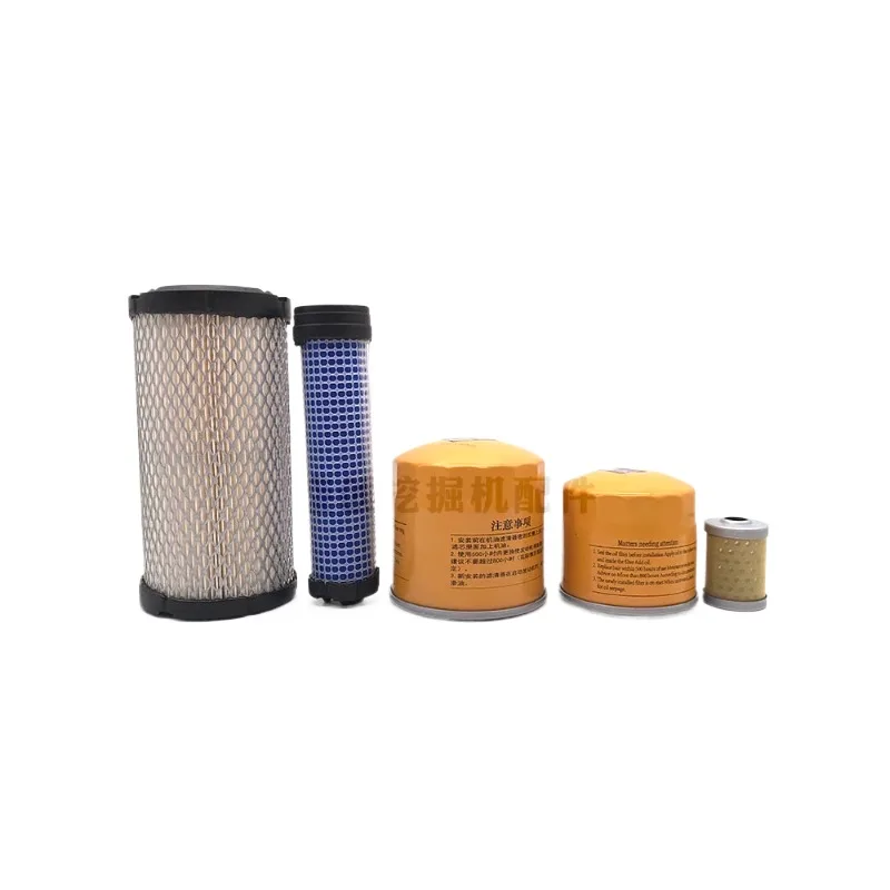 For yanmar VIO 3TNV70 74 engine oil filter, diesel air filter, excavator accessories