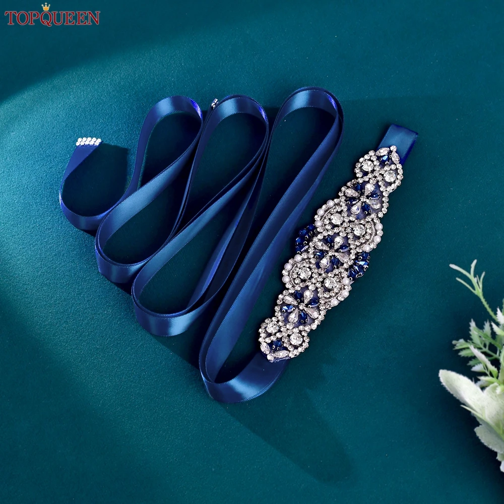 TOPQUEEN เข็มขัดแต่งงานจัดเลี้ยงเครื่องแต่งกายเอวตกแต่งแฟน Party Favors เจ้าสาว Sash อุปกรณ์จัดงานแต่งงาน S104