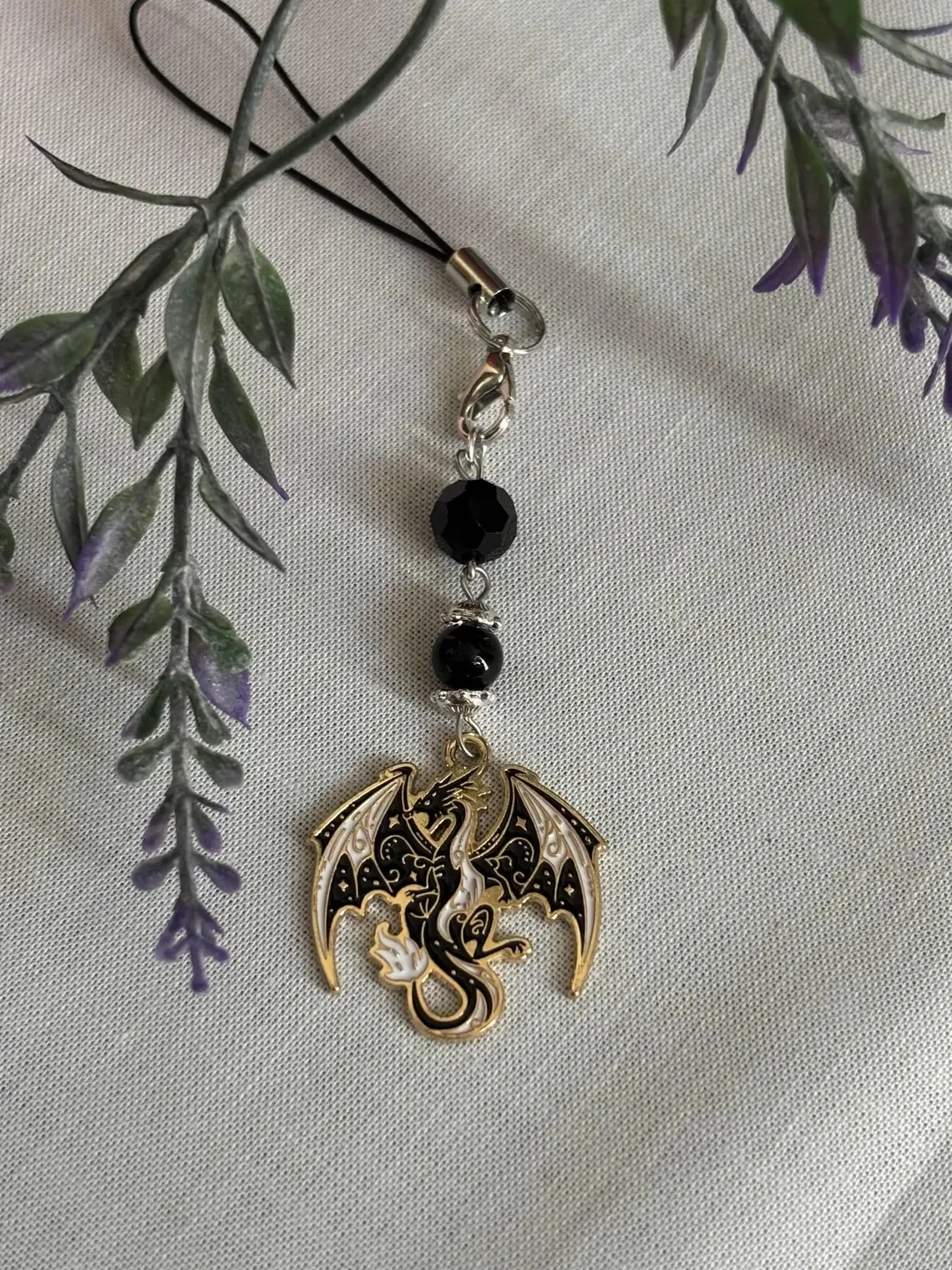 Fantasy Dragon Fourth Wing Iron Flame Onyx Storm Inspired handmade phone charms