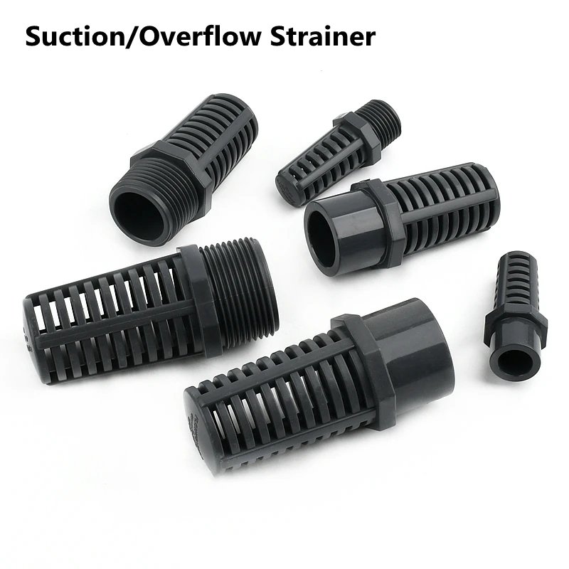 

UPVC Pipe Aquarium Fish Tank Water Pump Suction/Overflow Filter Joint Garden Irrigation Water Tube Fittings Permeable Cap Mesh