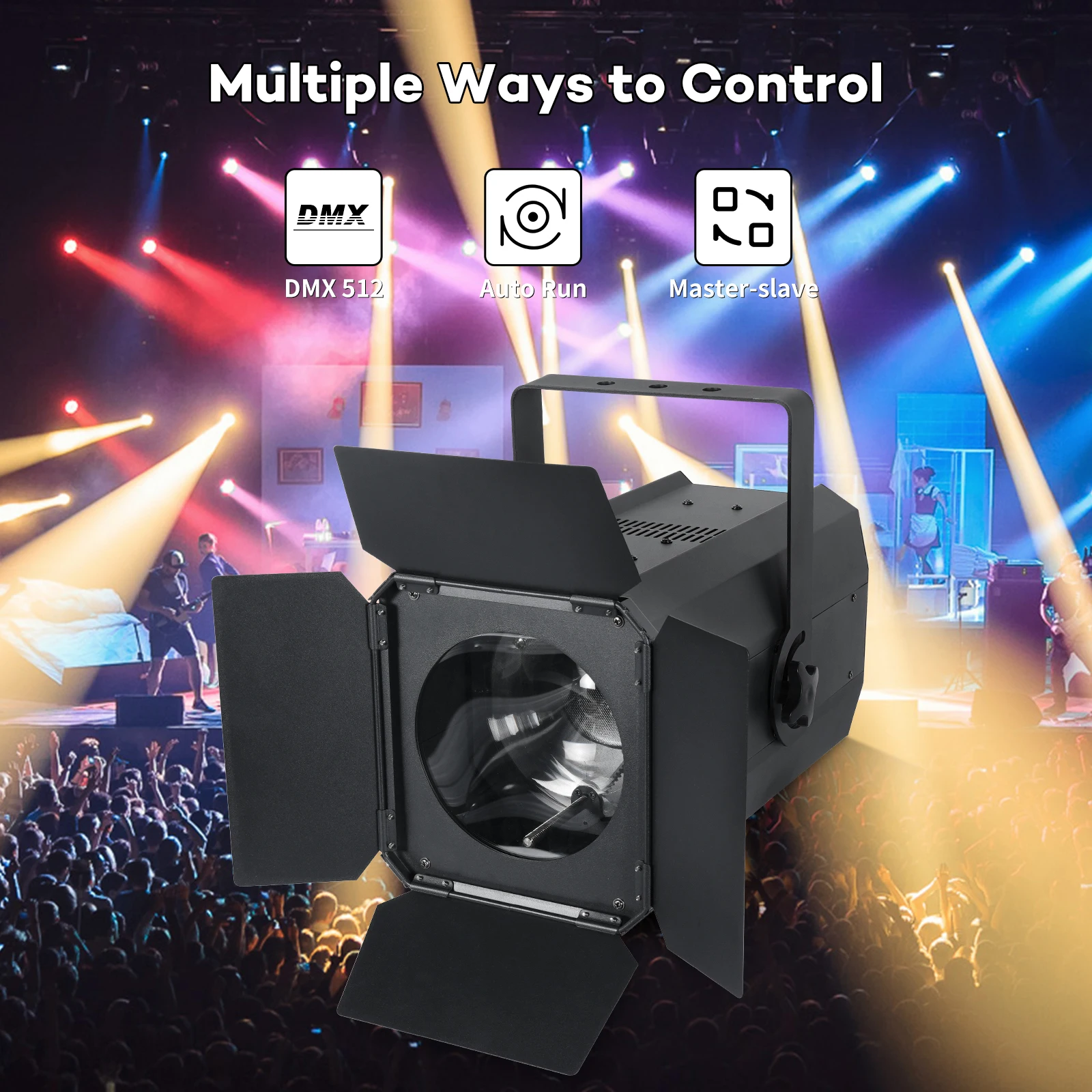 U'King 4PCS 200W COB LED Par Light DMX512 LED Focusing Face Light