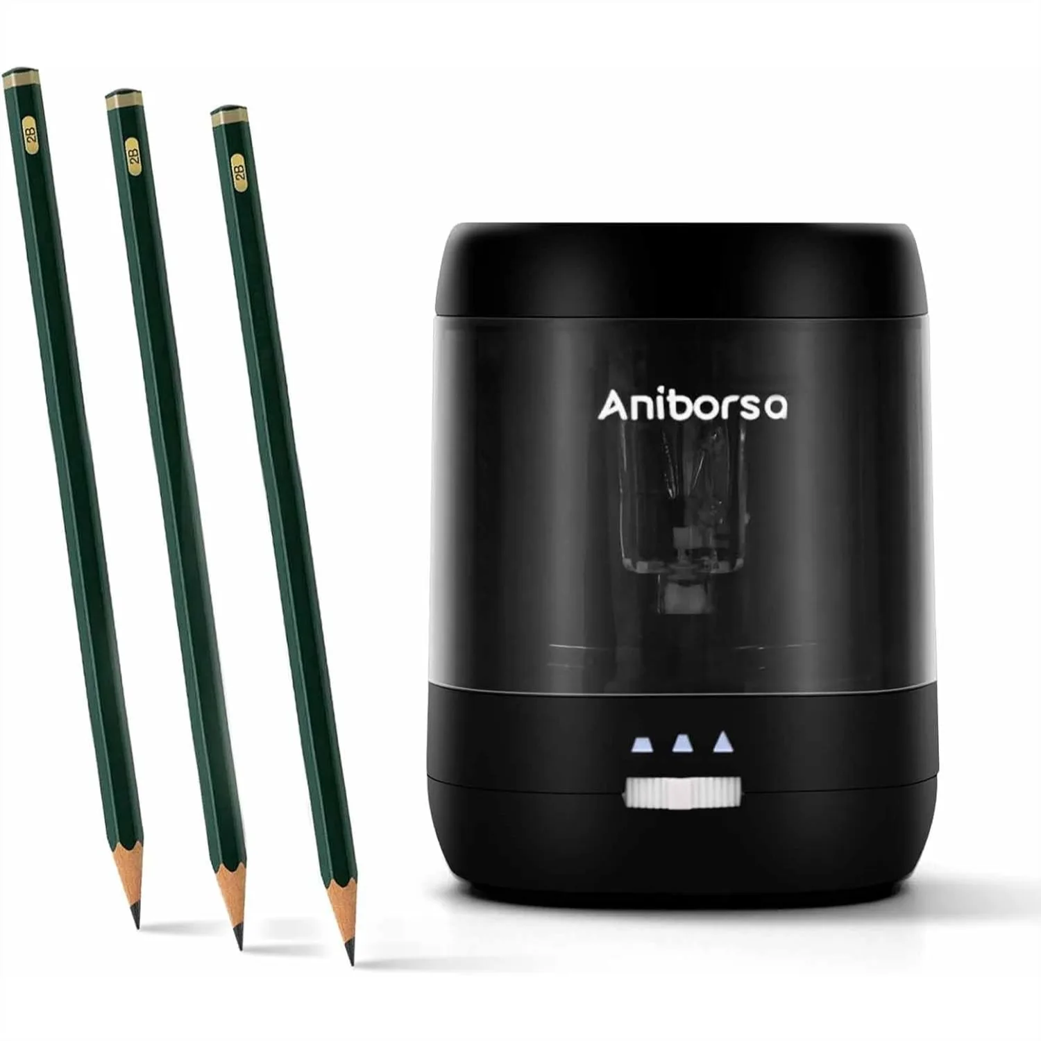 

Electric Pencil Sharpener for Kids, USB & Battery Operated with Adjustable Nibs, Auto Stop for School, Home, Office, Black