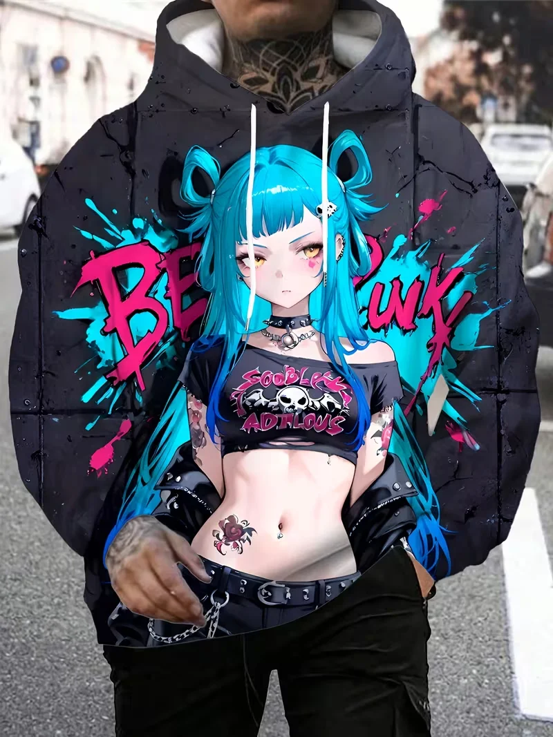 2026 Anime 3d Print Hoodie Men Women Fashion Sexy Samurai Tracksuit Casual Hoodie Sweatshirt Autumn Winter Clothes Y2k Coat