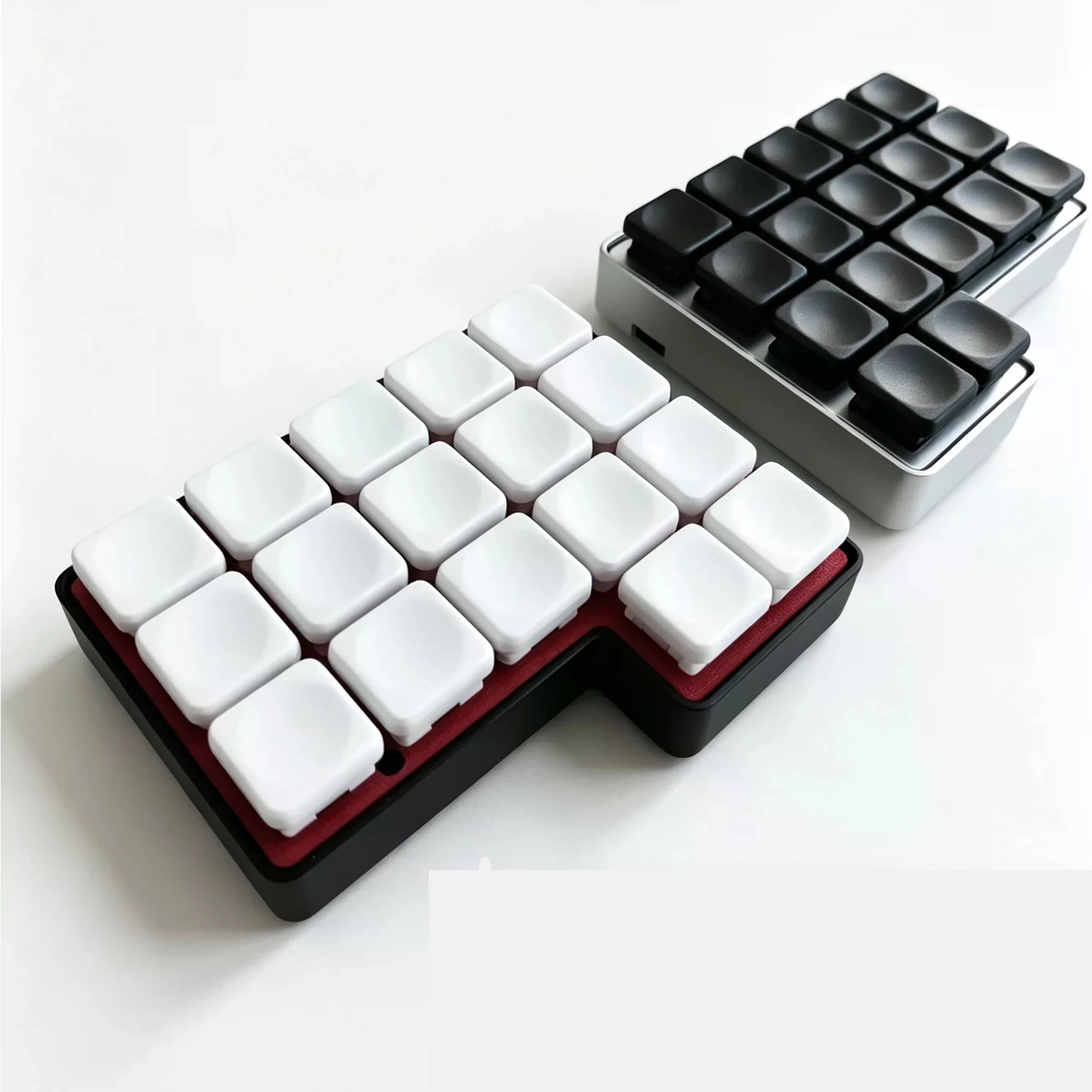 MX-CUBE Low Profile Split Keyboard Customized Dual Mode Bluetooth Wired Hotswap Aluminum Alloy for Choc V2 Mechanical Keyboard
