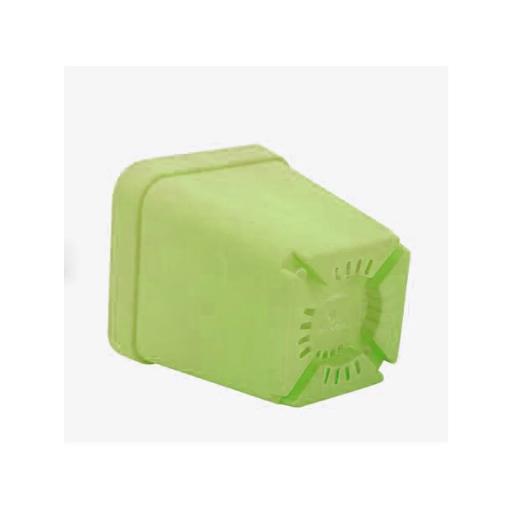 

10pcs Plastic Flower Pot 7Cm Mini Square Pots For Succulents Nursery Garden Office Home Cafe Bar Supplies Green Vase