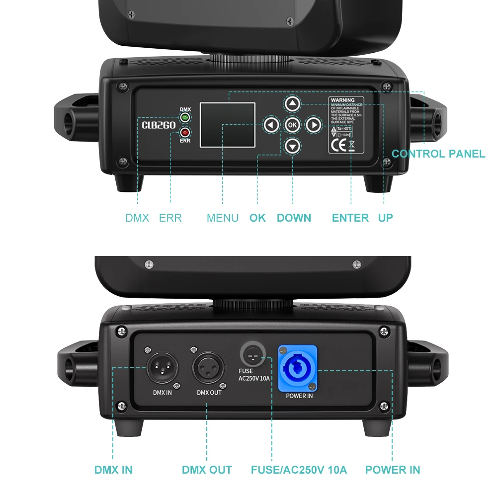 كبير قحافة تتحرك رئيس ضوء 260 واط السوبر مشرق ديسكو ضوء المرحلة الإضاءة مع وحدة تحكم DMX ذاتية المشي لقضبان DJ الحفل #4