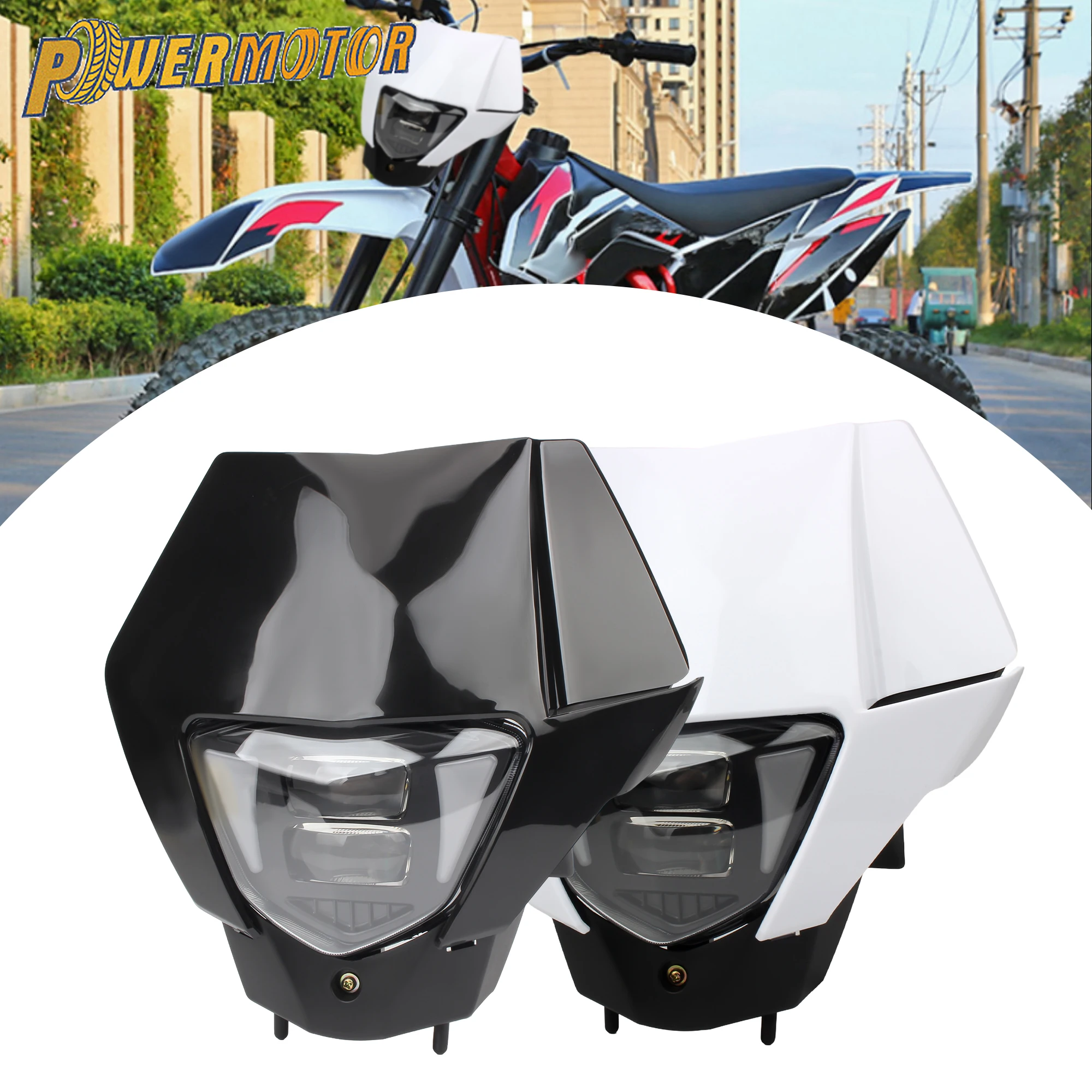 

for Husqvarna Motorcycle LED Headlight TC TE TX FC FE FX 125 150 250 350 450 501 FE250 FE350 FE450 Motocross Headlamp Fairing