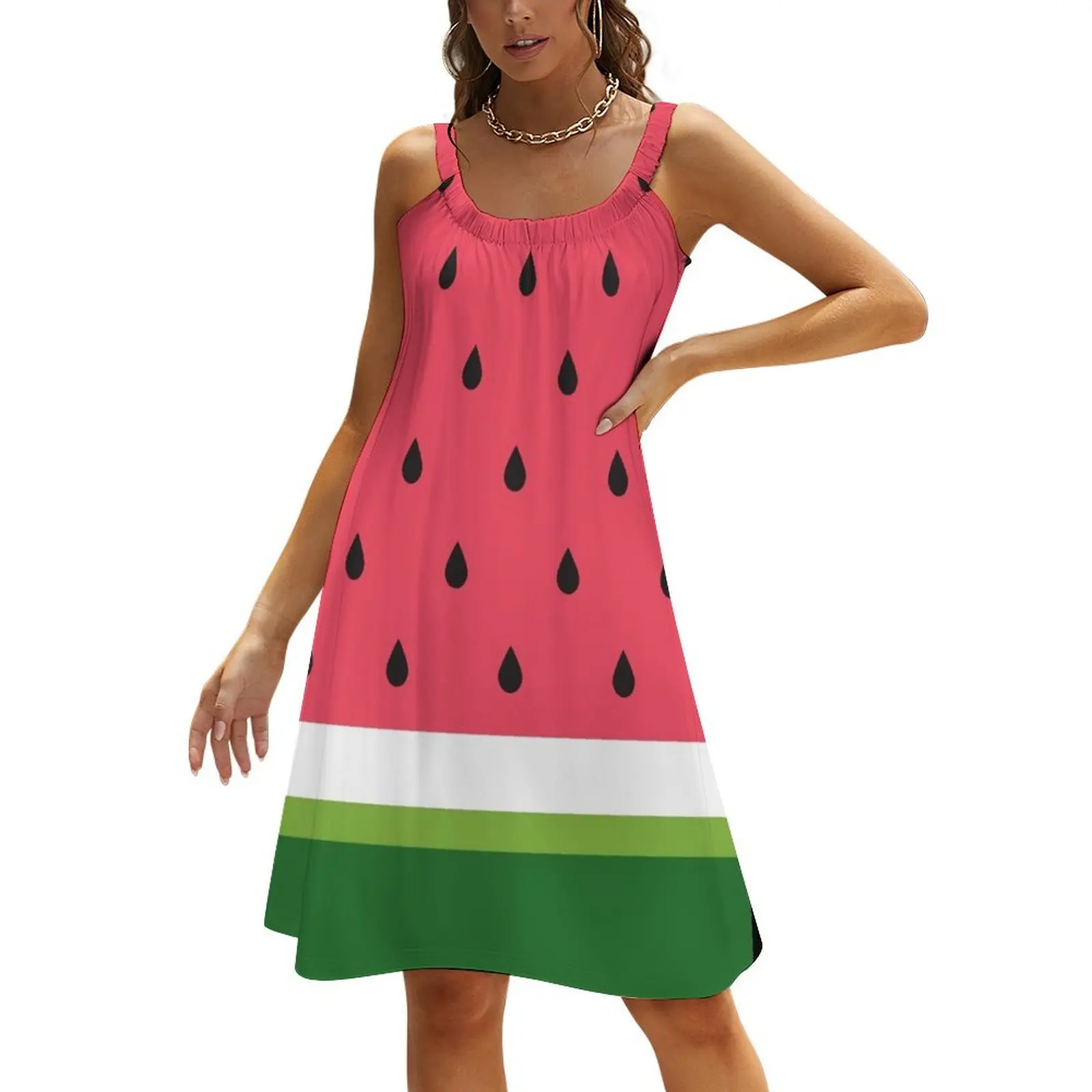 

Watermelon abstract Beach Sling Skirt Casual dresses dresses korean style Women's dresses