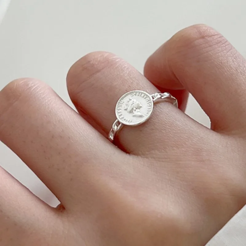 VENTFILLE 925 Sterling Silver Geometry Chain Ring for Women Extremely Versatile Adjustable Design Trend Jewelry Gift Dropship