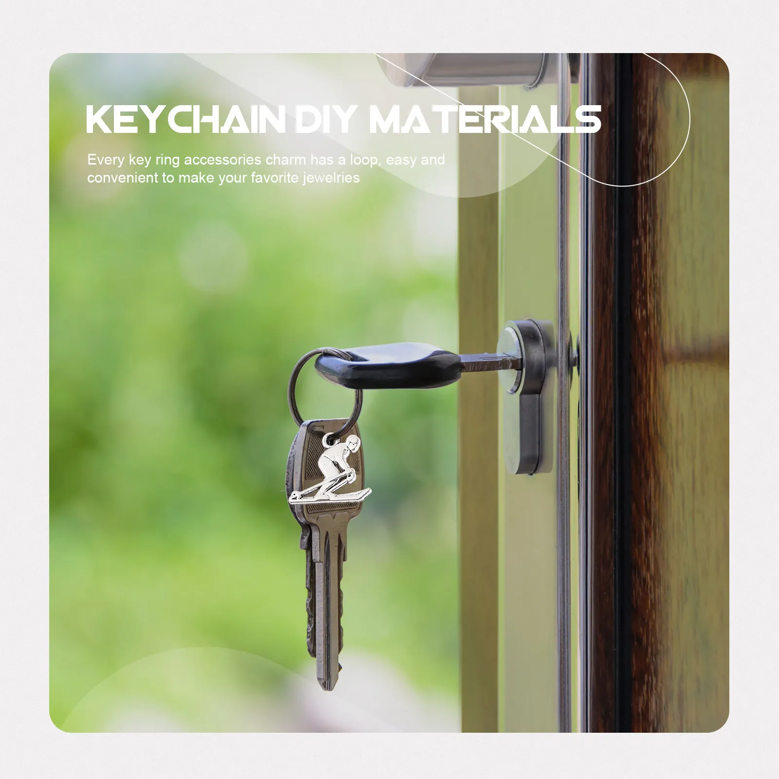 

20 шт. Брелоки-подвески для лыжных принадлежностей, креативный дизайн для любителей зимних видов спорта, для изготовления украшений, аксессуары для ключей