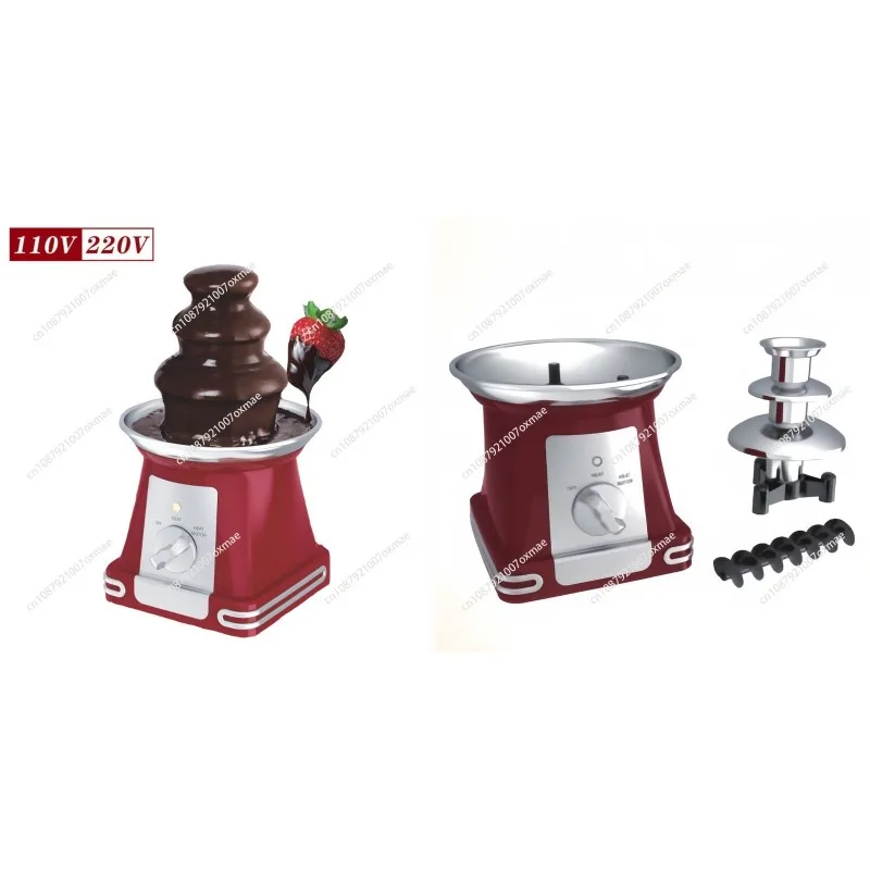 

110V/220V Dual Voltage 3-Tier Chocolate Fountain Machine, Commercial Grade Stainless Steel Melting Warmer for Events Catering Ho