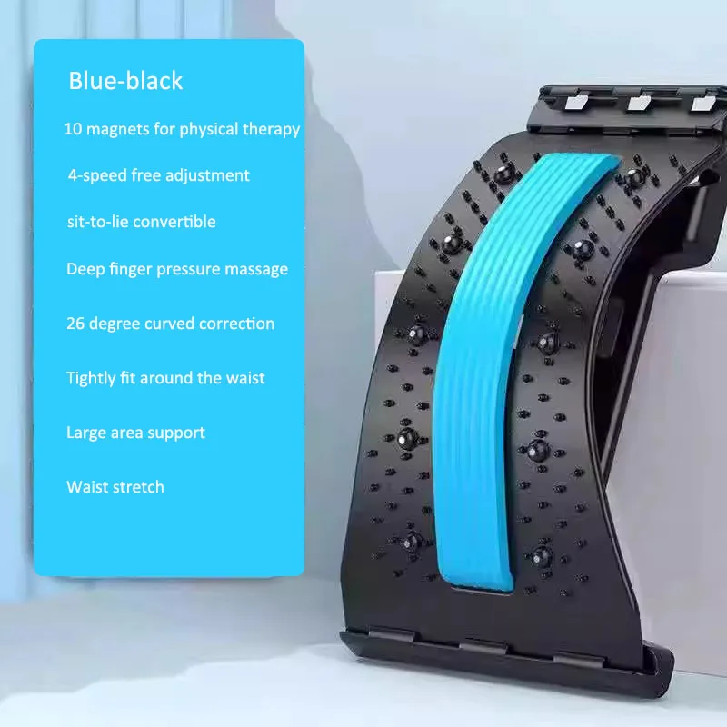 مدلك الظهر نقالة متعددة المستويات قابل للتعديل الخصر الرقبة اللياقة البدنية قطني العمود الفقري العنقي العمود الفقري العنقي دعم مدلك