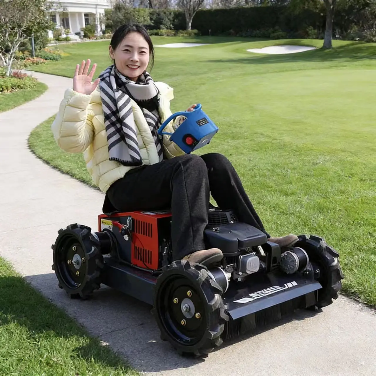 

Customized Remote-controlled lawn mower and flail mower, suitable for home use, competitively priced