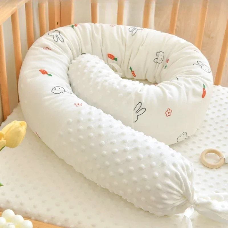 Cylindrical Long Pillow Plush Children's Backrest Bed Fence Skin Friendly Anti Fall Bed Guard Rail Anti-collision Side Sleeping