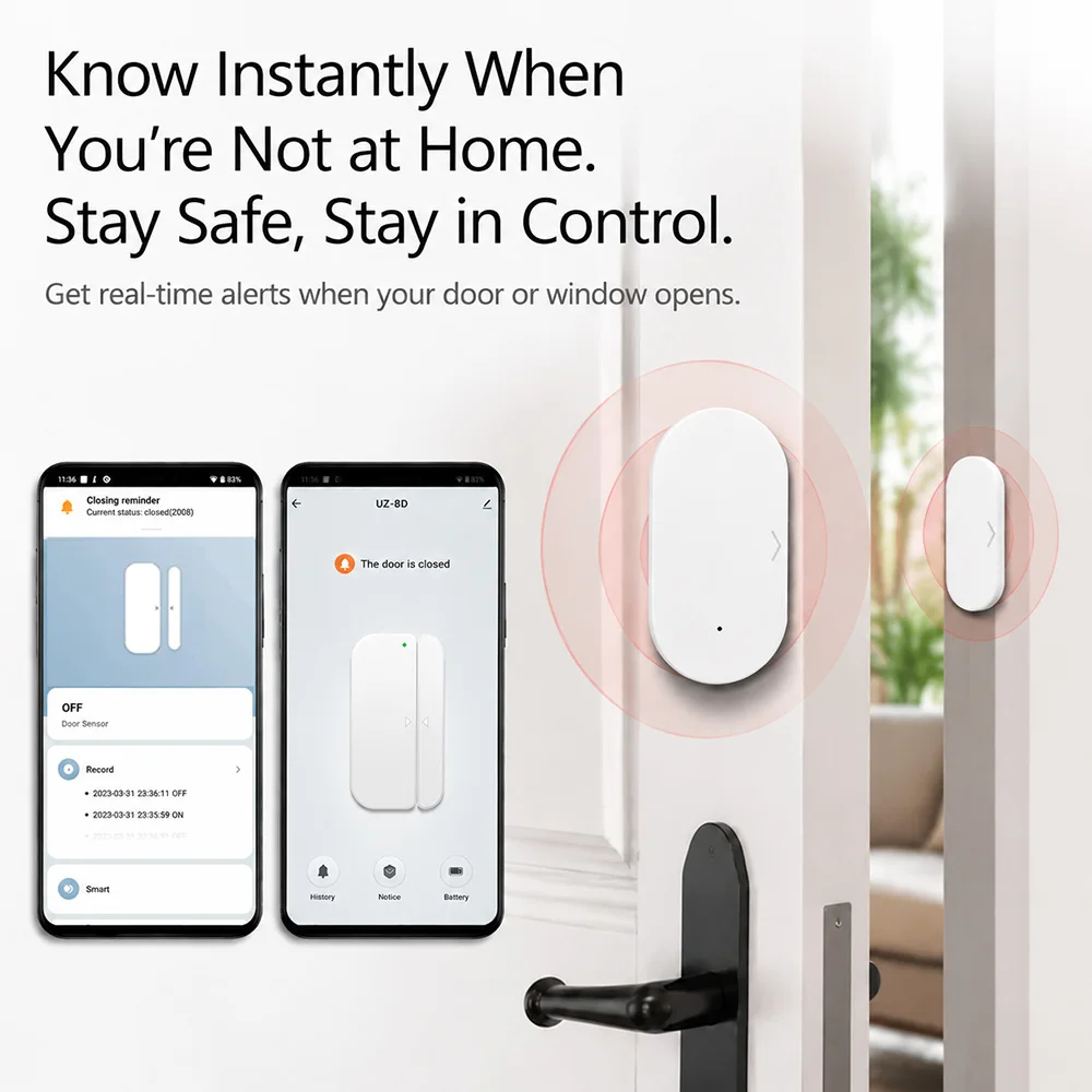 Zigbee 3.0 Door Window Sensor Zigbee Gateway Required Works with Smart Life Yandex Alexa Zigbee2MQTT ZHA Home Assistant