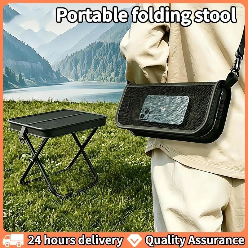 New Portable Customizable Folding Mini Stool Made Of Oxford Fabric And Carbon SteelAcc