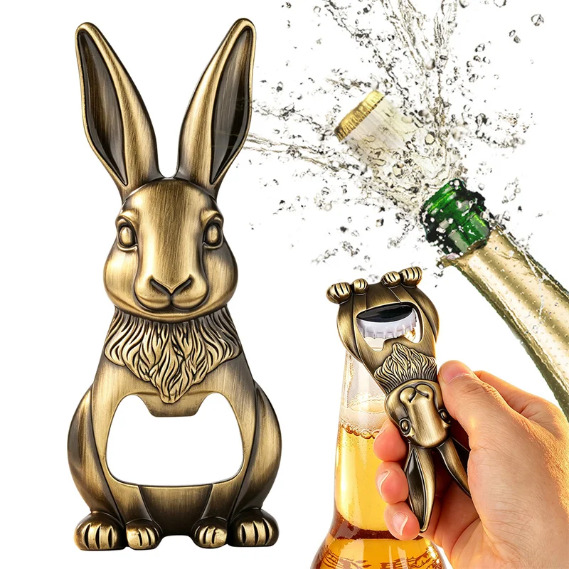 

Lovely Rabbit Bottle Opener Metal Soda Opener for Kitchen Bar Decoration Beer Opener for Wedding Party Home Use Perfect Gift