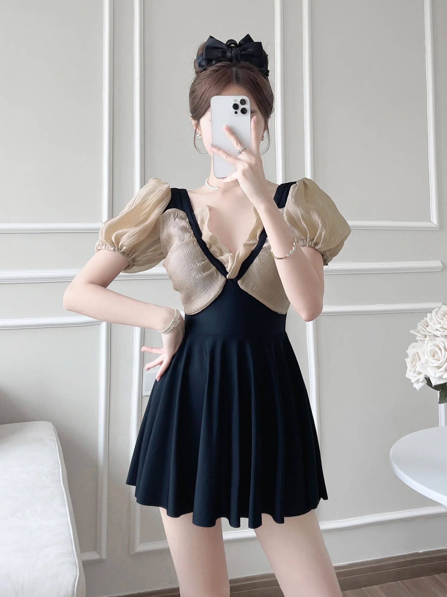 

Новый консервативный термокупальник 2025 года для женщин: цельный, с эффектом похудения, для повседневного отдыха, полностью закрытый