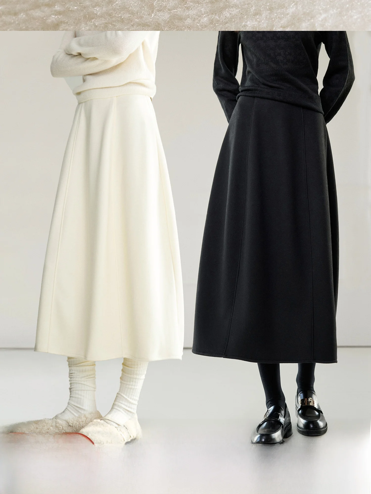 

Ouade round Dance Fine Silk Camere Fabric Flower Bud Skirt Slimming Versatile f-length Women's Skirt Casual Sle