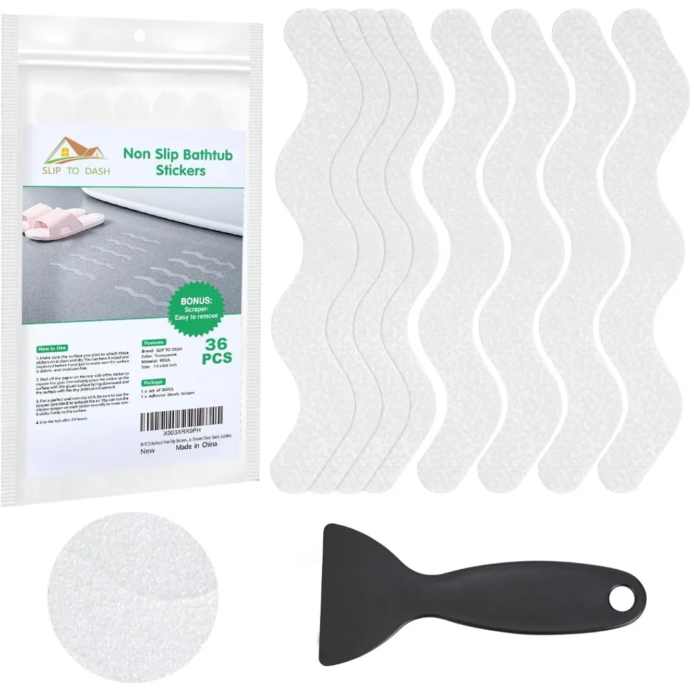 

36 шт. нескользящие наклейки для ванны, противоскользящие наклейки для душа, нескользящие наклейки для душа со скребком для ванны, душевой полы, s