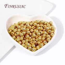 2-8mm 18K Gold Plated Spacers Beads Separator For Beads Necklace Beads Bracelets Accessories DIY Jewelry Making Supplies
