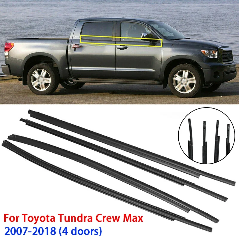 

Уплотнительная лента для автомобильных окон и дверей, 4 шт., для Toyota Tundra Crew Max 2007-2018 (4 двери)