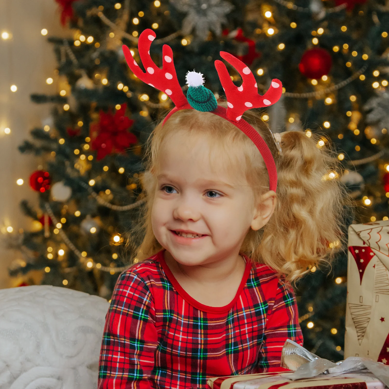 

7Pcs Christmas Hair Band Cartoon Design Stretchy Headwear Party Accessory Lightweight Headband for Women Kids Girls