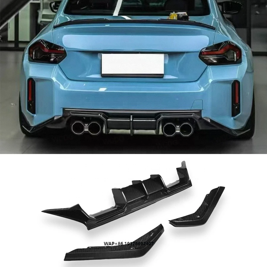 

ForBMW 2 Series M2 G87 2023+ Dry Carbon Fiber TR Style Rear Bumper Lower Lip Diffuser Splitter Car Parts Bodykit