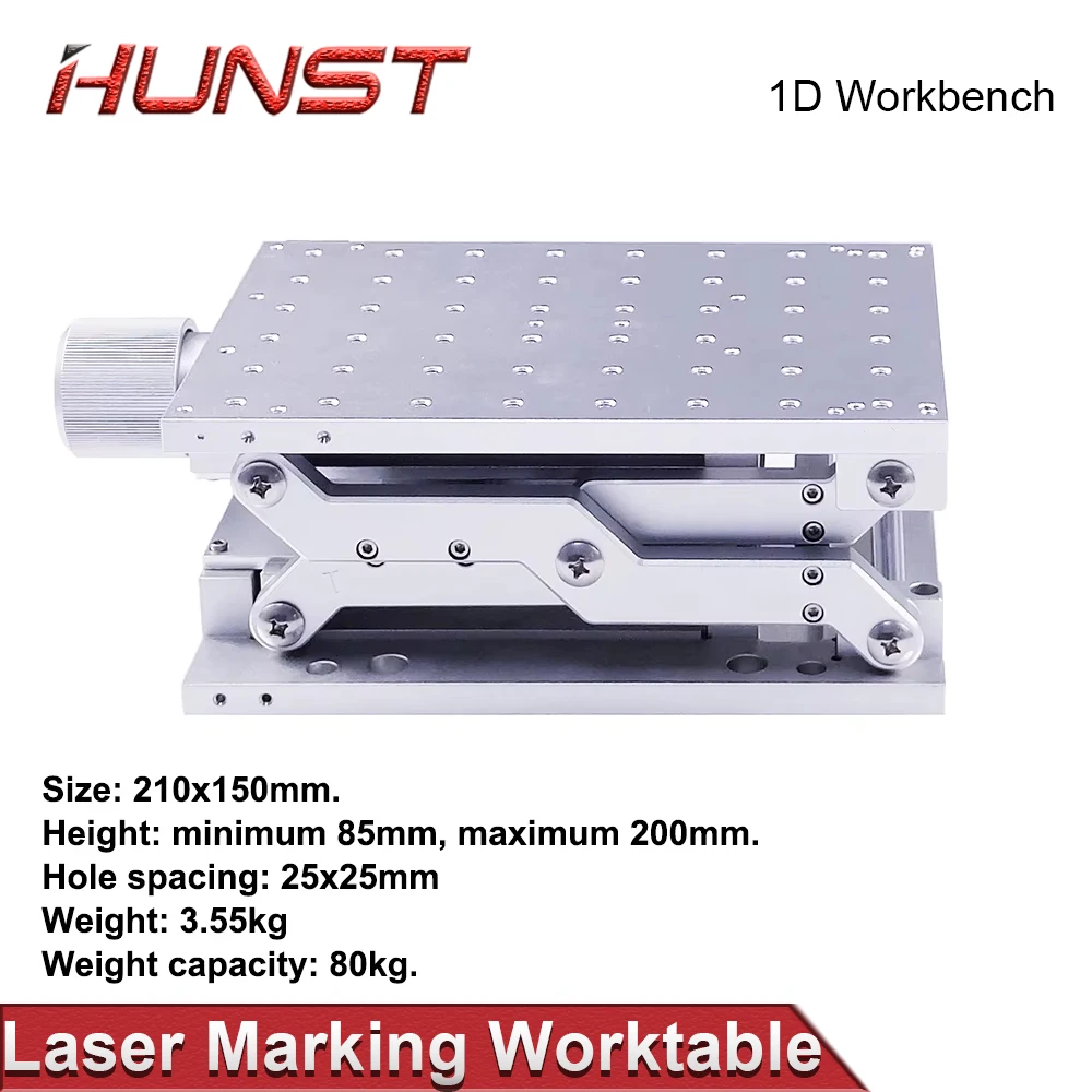 Przenośny stół biurkowy HUNST 1D Mobilny stół 210x150x85mm do ręcznej platformy podnoszącej do maszyny do znakowania laserowego