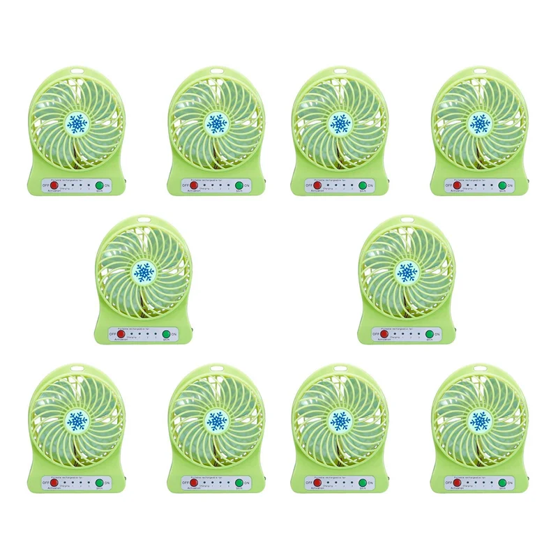 

AB30-10X Portable Rechargeable Mini Fan Air Cooler Mini Desk Fan USB Cooling Rechargeable Handheld Fans Green