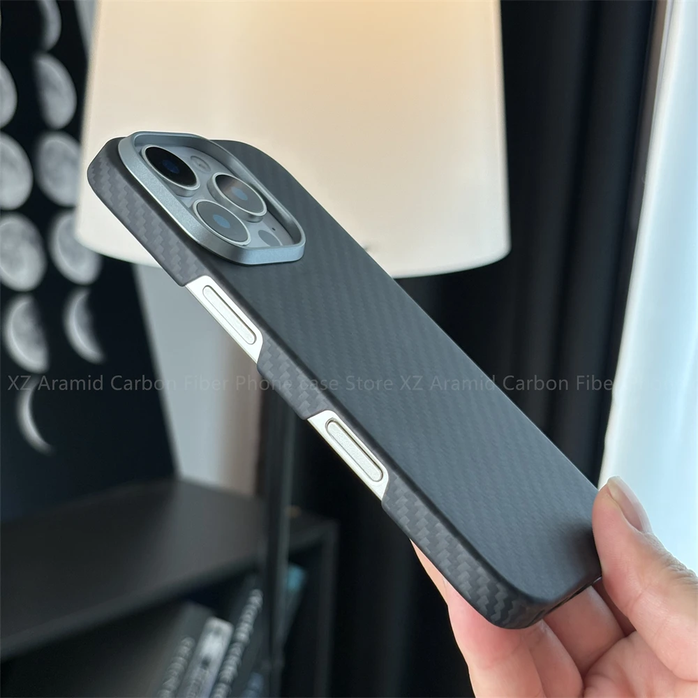 Aramid Carbon Fiber Case For iPhone 16 17 Pro Max iPhone Air 17 ProMagnetic Phone Case Carbon Fiber Cover Real Carbon Fiber Case