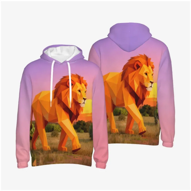 

Low-polygon Animal-style 3D Printed Fashionable Men's and Women's Autumn and Winter Casual Parent-child Sweatshirts