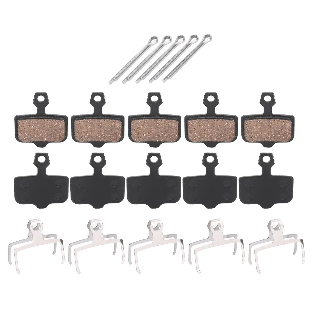 

5 Pairs Resin Semimetal Disc Brake Pads Black 30mm Brake Pad Set Lightweight Easy To Install Electromobile Brake Pads