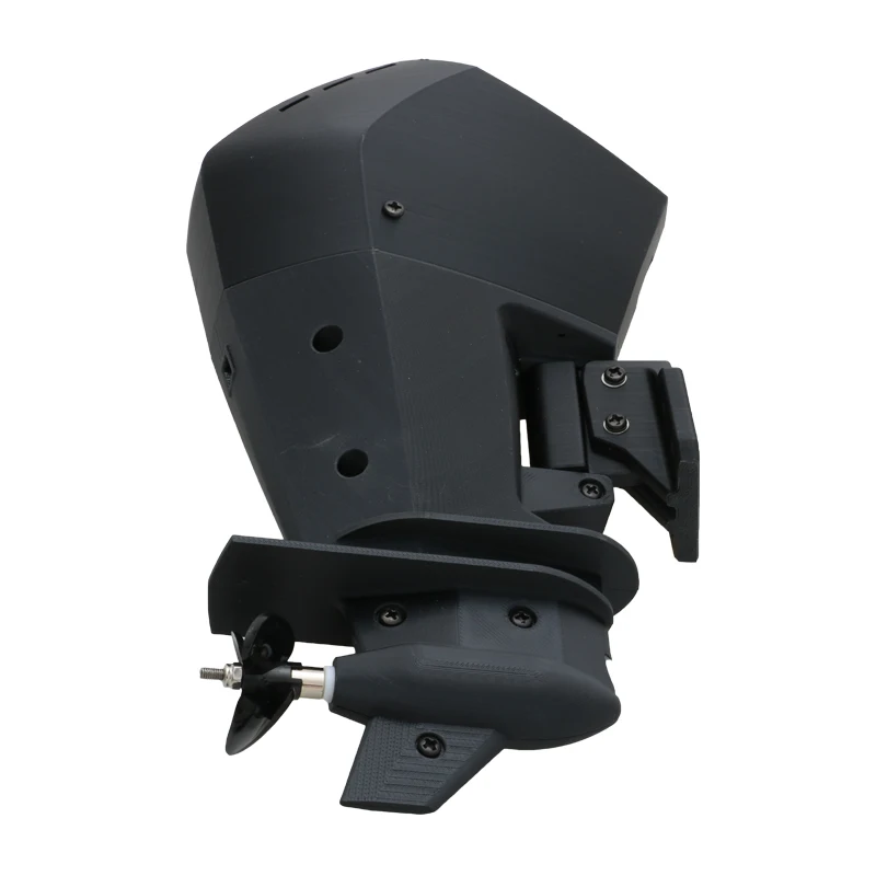 1PCS 3S RC Outboard Boat Motors 550 Brushed Motor w Water Cooling 3D Printed Engine Shell Long Axis Design for Ship Model Player