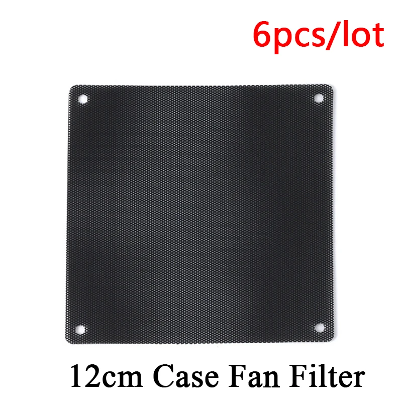 

6PCS 80mm 90mm 120mm 140mm Cuttable Black PVC PC Fan Dust Filter Dustproof Case Computer Mesh Cooling Ultra Fine Dustproof Cover