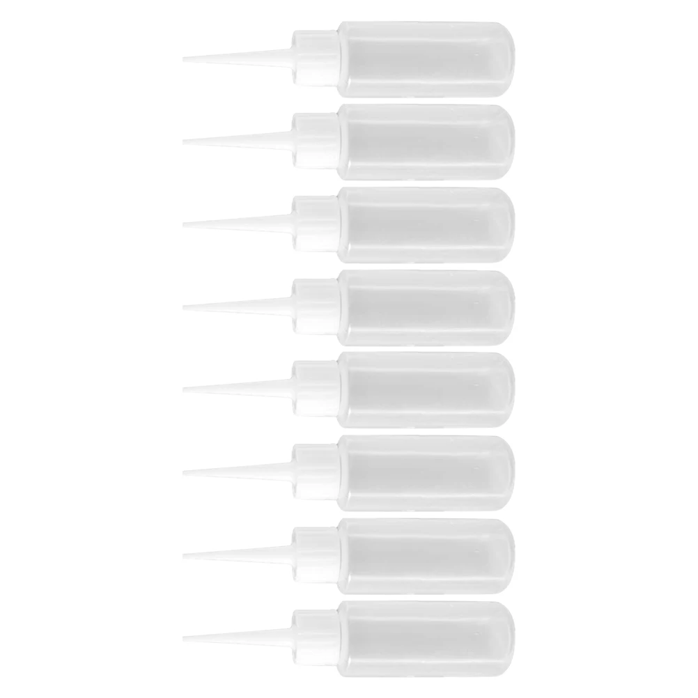 

8pcs 50ml Refillable Empty Bottles Plastic Squeeze Pointed Mouth for Liquids Multipurpose Beauty Seam Safe Durable