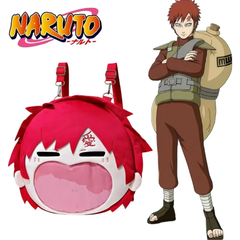 

Naruto Gaara Backpack Plush Bag Large Capacity Anime Merchandise Ita-bag Crossbody Handbag Boy/Girl Festival Gifts Knapsack