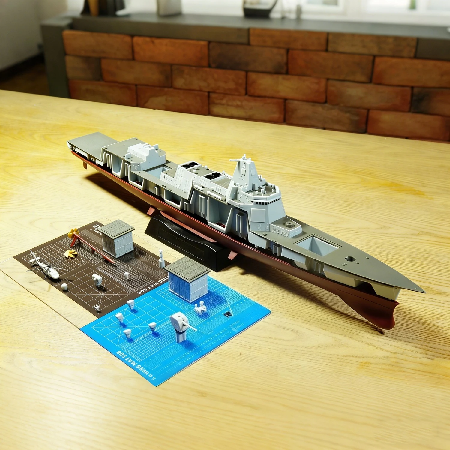 

1/350 055 Missile Destroyer Assembly Model 51.4cm Richly Detailed Ships Static Model Kit Ship Toy Ornament Warship Model