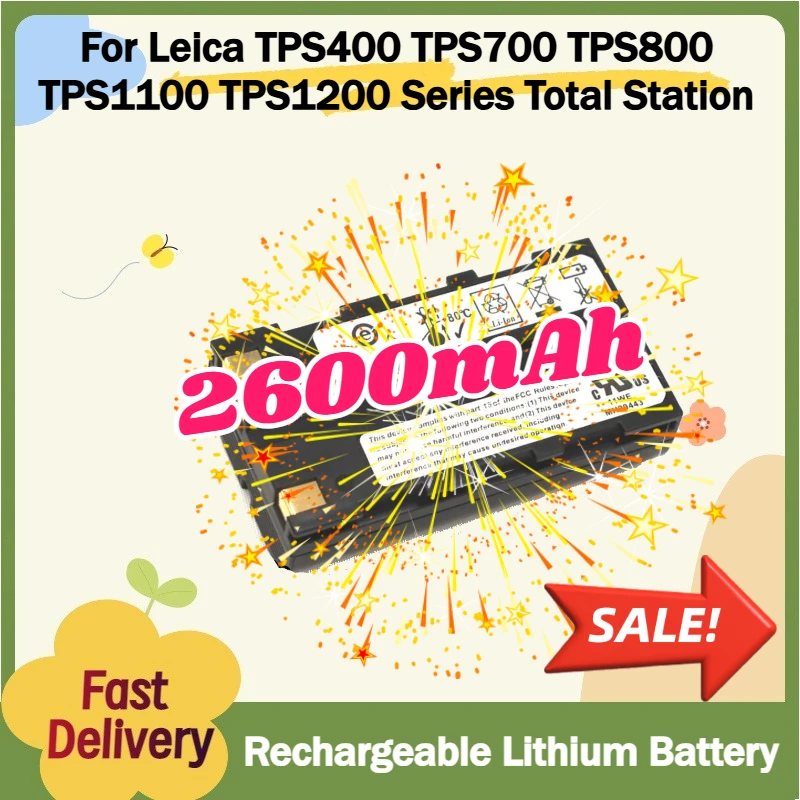 

For Leica TPS400 TPS700 TPS800 TPS1100 TPS1200 Series Total Station 900 Series GPS Surveying Equipment 2600mAh GEB212 Battery