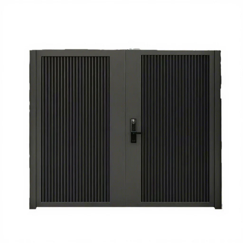 Aluminum Alloy Modern and Simple Automatic Electric Sliding Double-Opening Courtyard Gate for Villa
