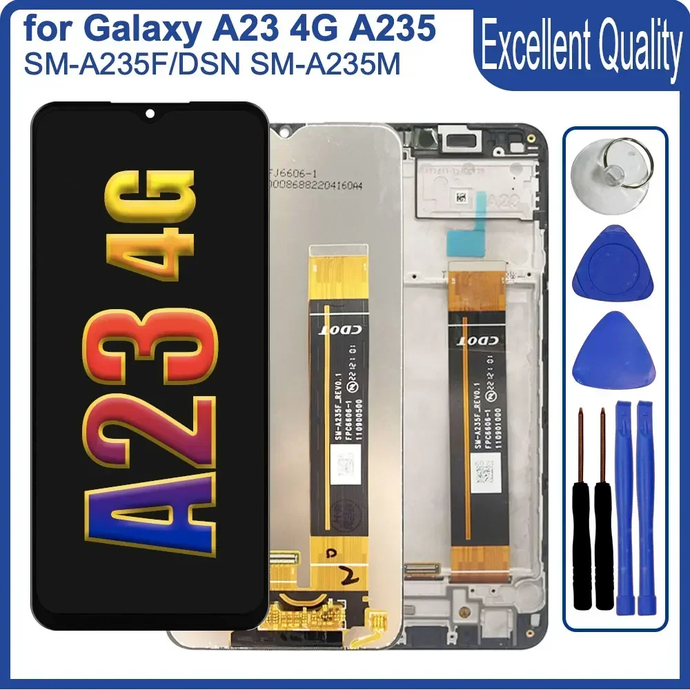 6.6\'\' A23 Screen for Samsung Galaxy A23 4G A235 Screen Display LCD Touch Panel for Samsung A23 LCD Screen Replacement SM-A235F